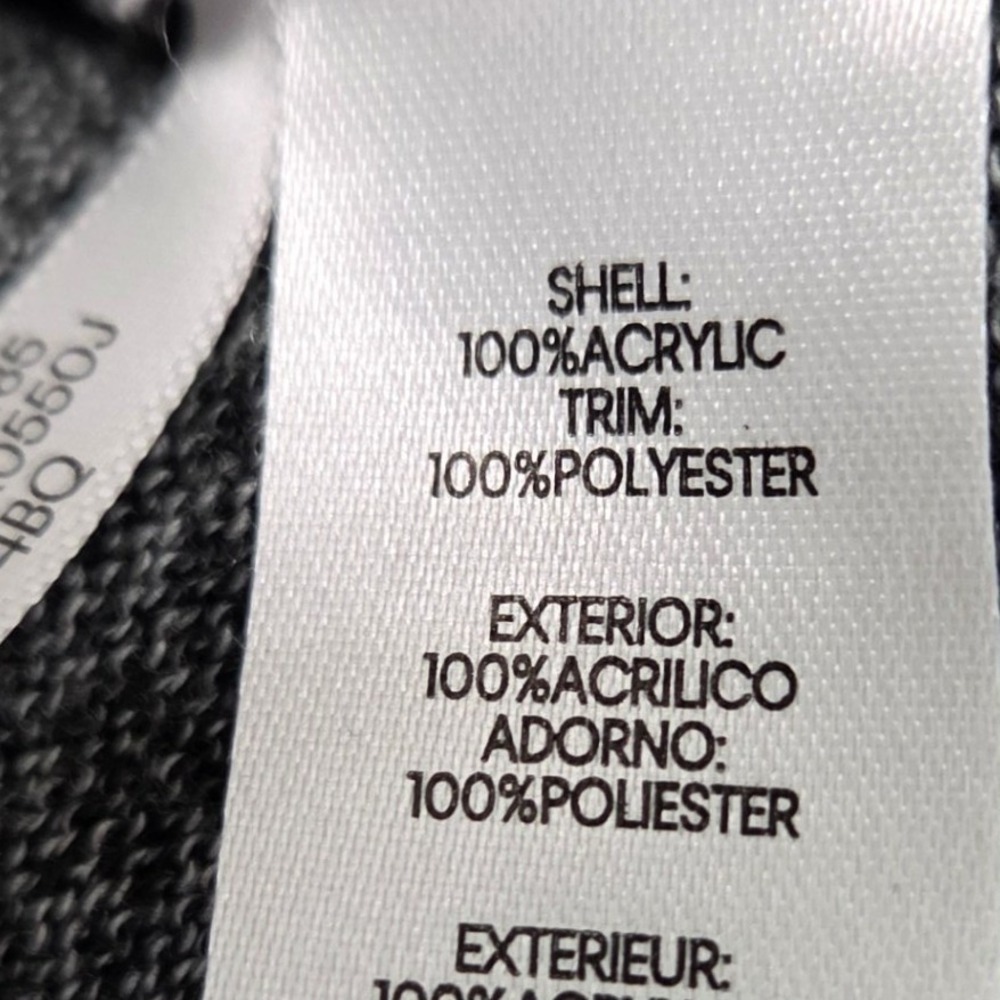 Calvin Klein gray textured sweater blouse office wear crew neck womens size M - Picture 8 of 11